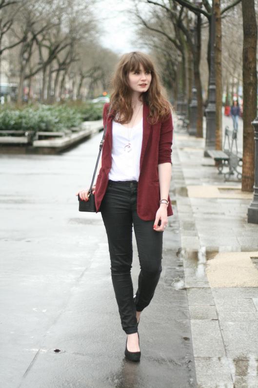 look blazer bordeaux