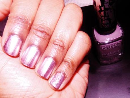 Le vernis métal Kiko voit la vie en rose DSCN1263