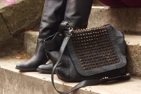 sac cuir clous