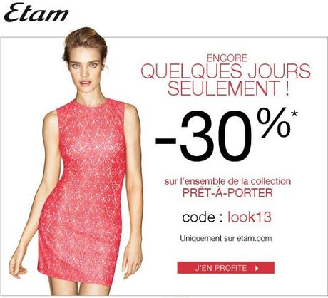 Bon plan shopping : -30% chez Etam !