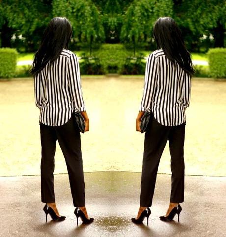 Black and white stripes - La working girl tendance