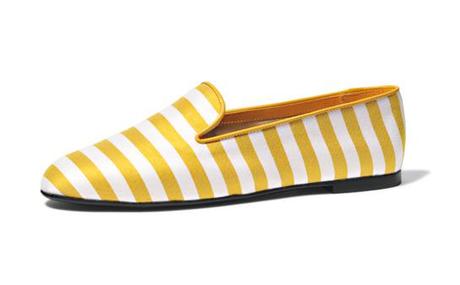 tod's slippers rayés été 2013 jaune
