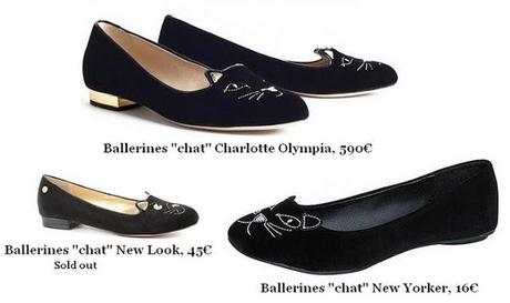 Ballerines chat + robe chasuble = un look façon 50's