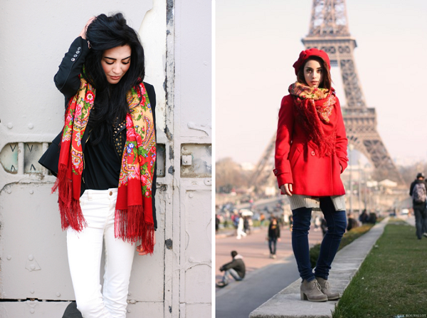 Afternoon-on-carmine-street-paris-mode-foulard-rouge