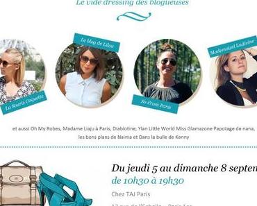 Save the date : vide dressing du 5 au 8 septembre chez Taj Paris !