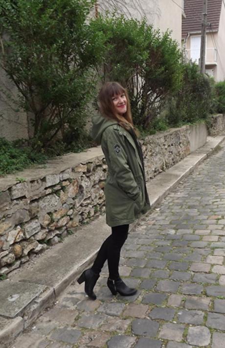 Parka kaki Pull and bear