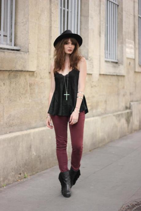 look noir bordeaux