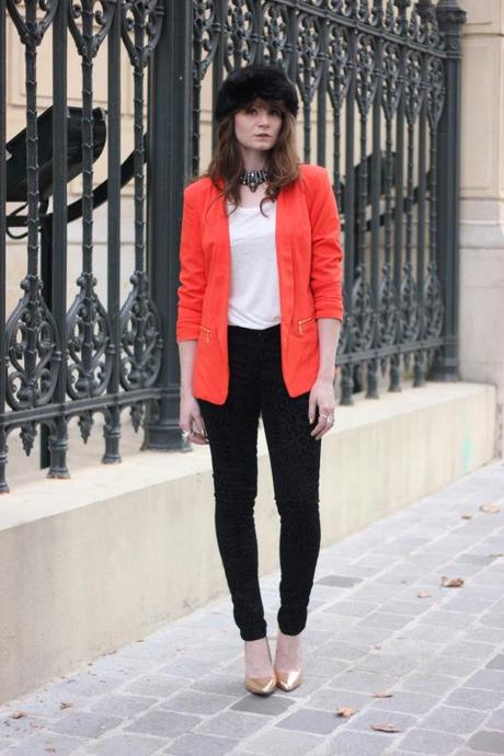 look blazer orange