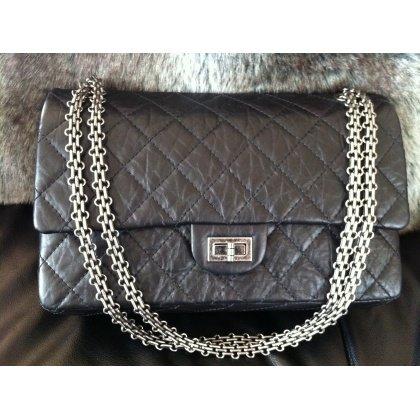 sacs-porte-epaule-reissue-2-55-cuir-gris-fonce-chanel-720129720-134961