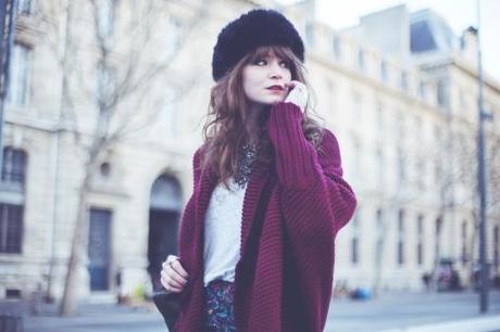 look gilet bordeaux