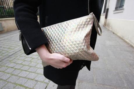 sac cuir holographique