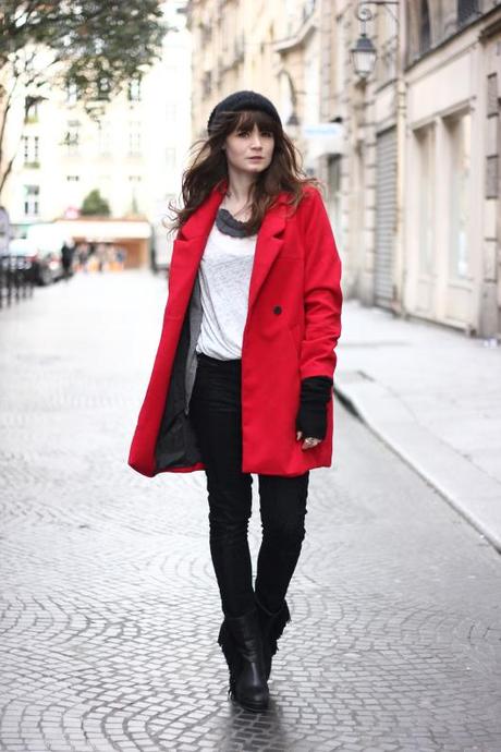 manteau rouge blog mode