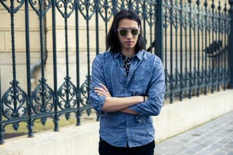 look homme chemise jean