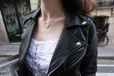 collier aigle argent