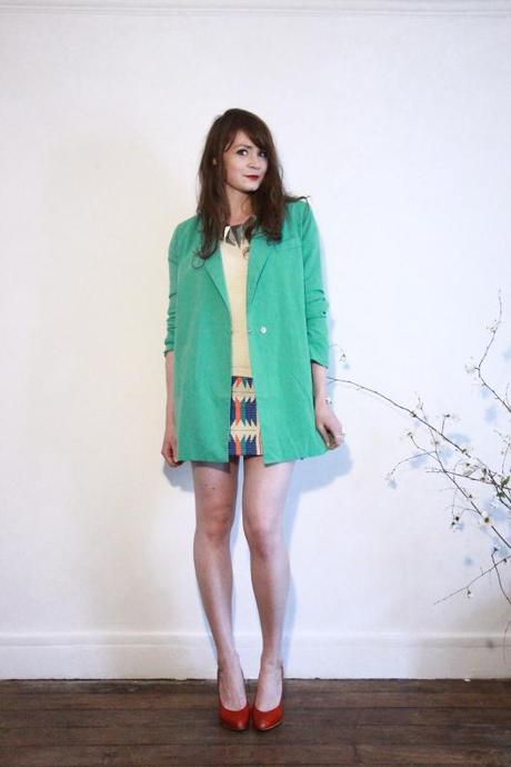 look veste verte blog