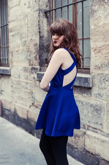 robe bleue sheinside