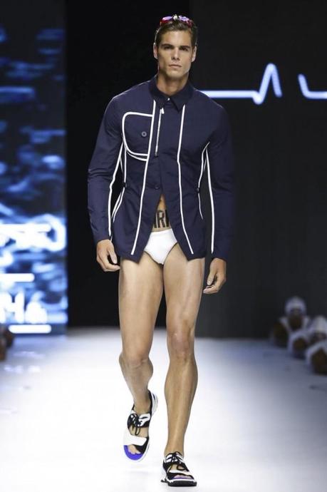 Dirk Bikkembergs Menswear Collection Spring Summer 2015 in Milan