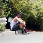 Josh Duhamel takes a break from daddy duty to squeeze in a workout in Santa Monica