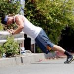 Josh Duhamel takes a break from daddy duty to squeeze in a workout in Santa Monica