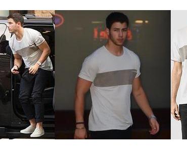STYLE : Nick Jonas wearing an All Saints t-shirt