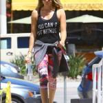 Ashley Tisdale Goes To Her Pilates Class