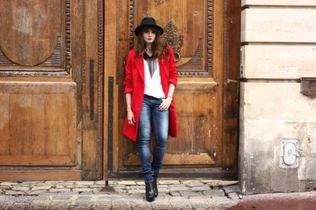 look veste rouge