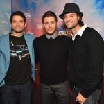 SUPERNATURAL : Jensen Ackles, Jared Padalecki and Misha Collins celebrating the show’s 200th episode