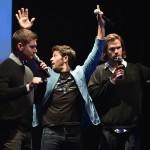 SUPERNATURAL : Jensen Ackles, Jared Padalecki and Misha Collins celebrating the show’s 200th episode