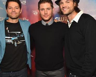 SUPERNATURAL : Jensen Ackles, Jared Padalecki and Misha Collins celebrating the show’s 200th episode