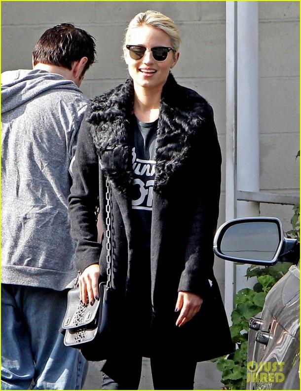 Exclusive... Dianna Agron Picks Up Her Dry Cleaning