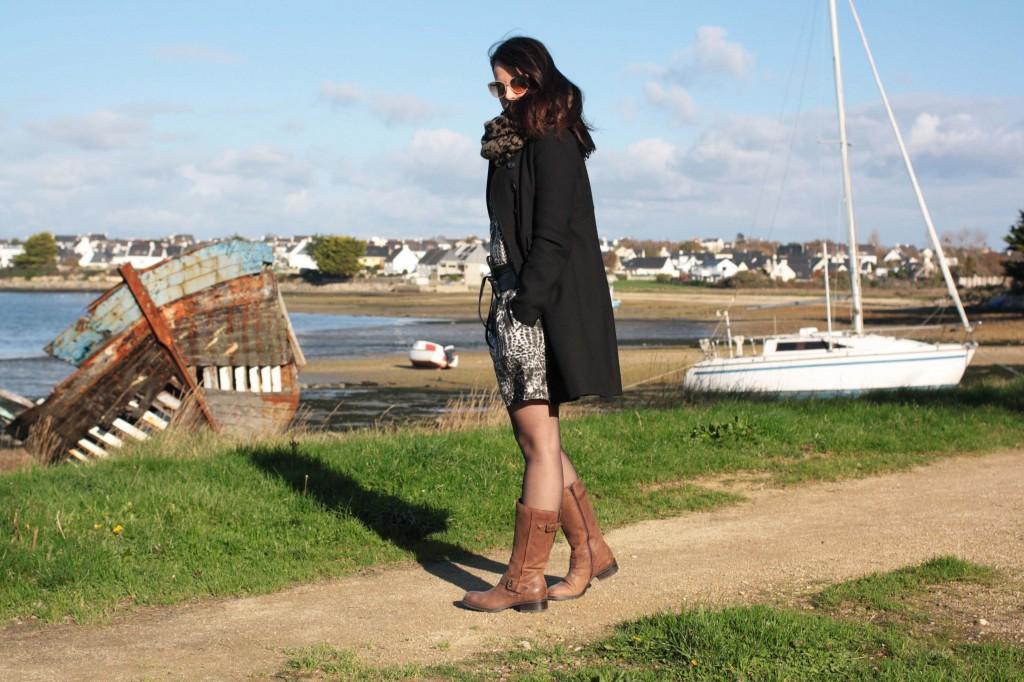 Marathon de noel look kaki bleupaillette aklanoa blog mode bretagne