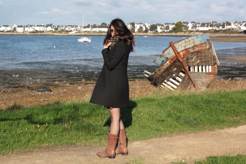 Marathon de noel manteau noir zara blog mode look