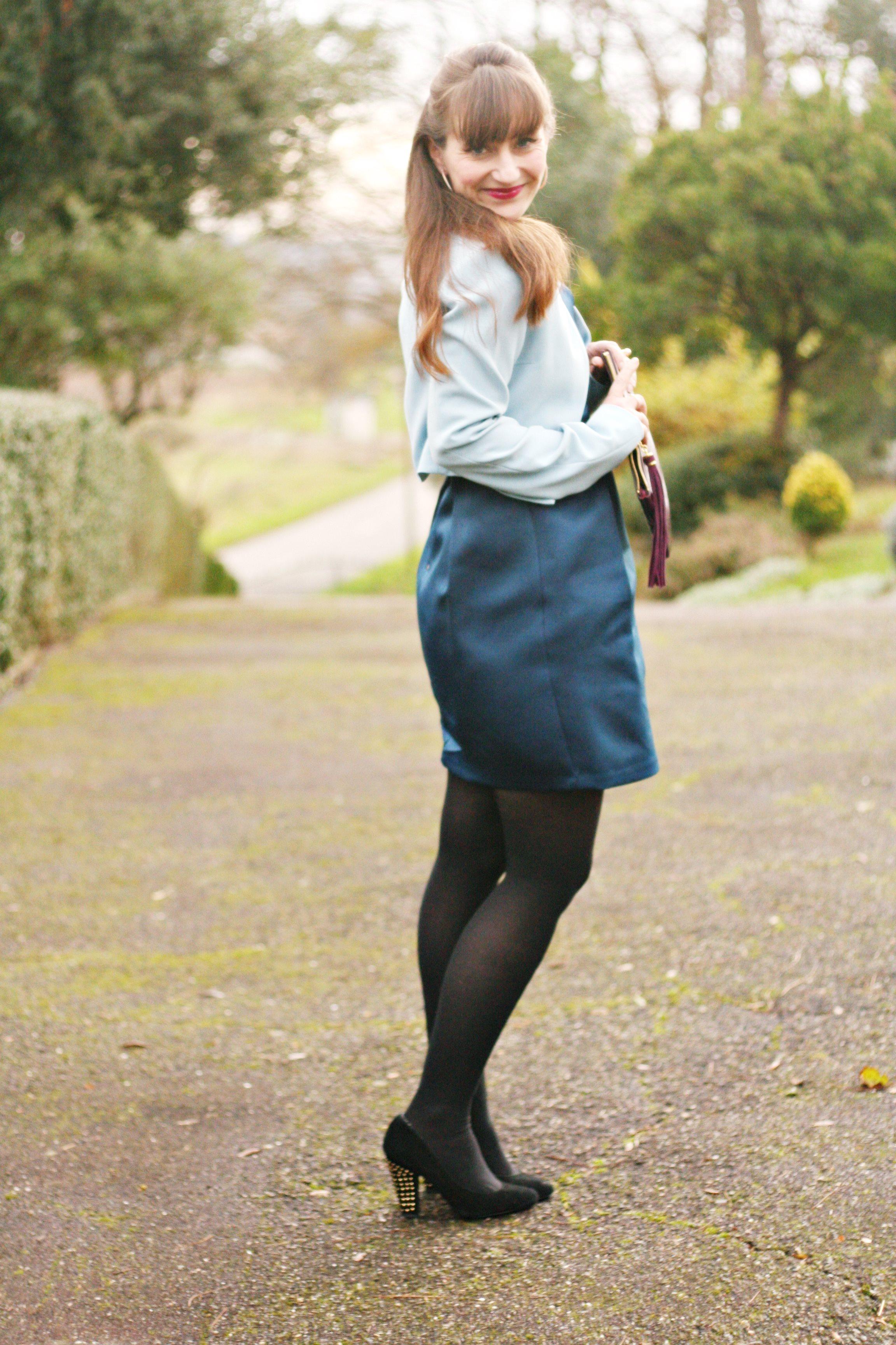 tenue coktail-blogmode-robesatin-newlook