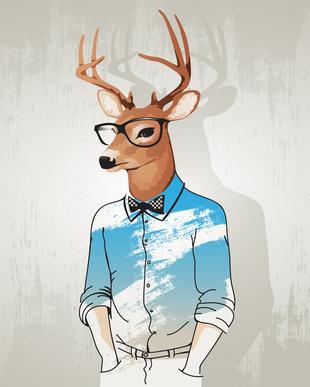 hipster deer