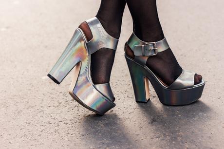 holographic sandals