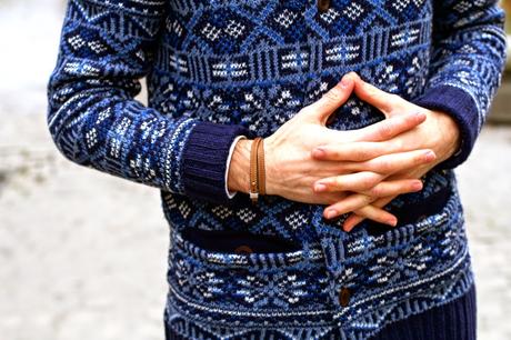 BLOG-MODE-HOMME_Preppy_River-Island_Aztec-Cardigan_Cravate-Tricot_Derbies-Clarks_Dandy_Style_Mensfashion_Paris