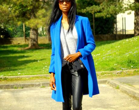 Blue coat, leo shoes