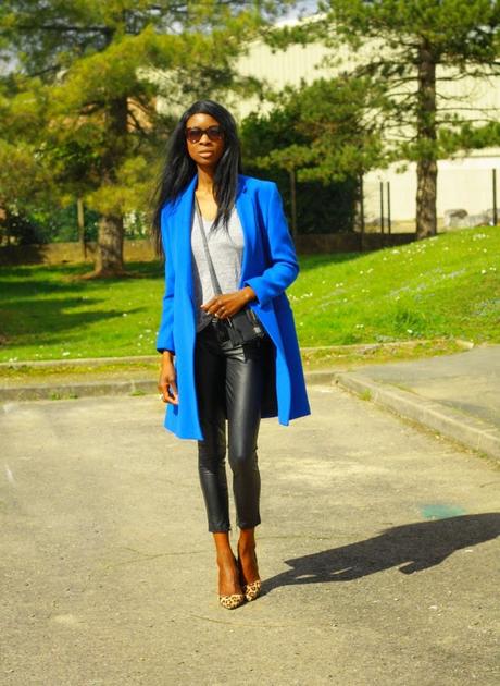 Blue coat, leo shoes