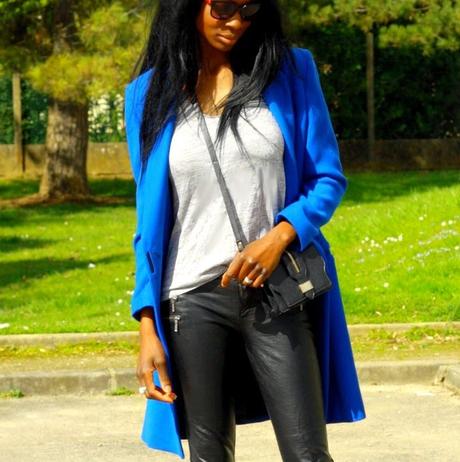 Blue coat, leo shoes