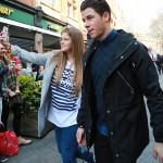 Nick Jonas arriving at Global Radio studios