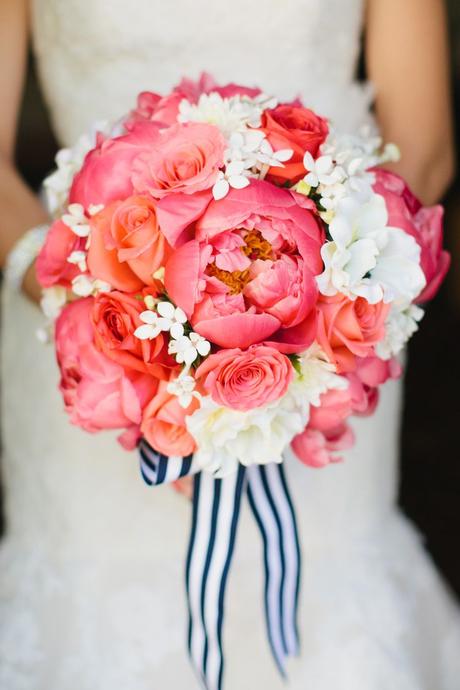 bouquet de mariee mariage navy pink