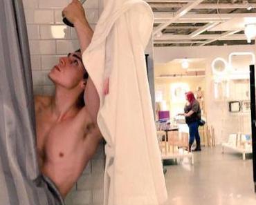 SEXY : Nolan Funk nu dans un IKEA