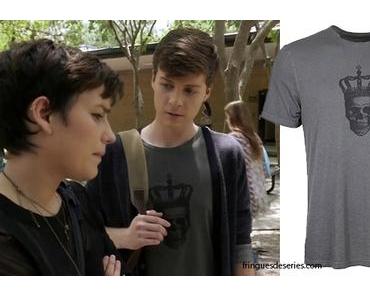 SCREAM : Noah wearing  a skull with a crown  print t-shirt, s1ep6