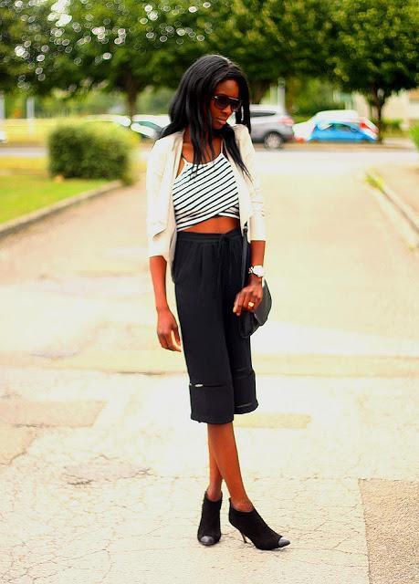 Jupe culotte et crop top