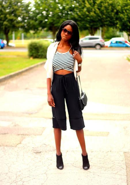 Jupe culotte et crop top