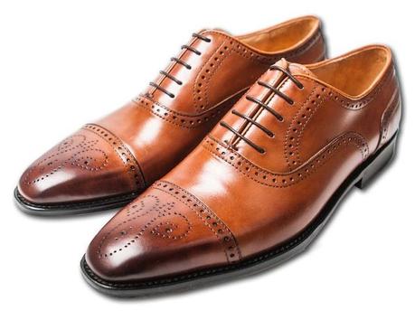 brogues marron style richelieu