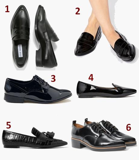 Fall's must-haves #1 : les mocassins/derbies pointus