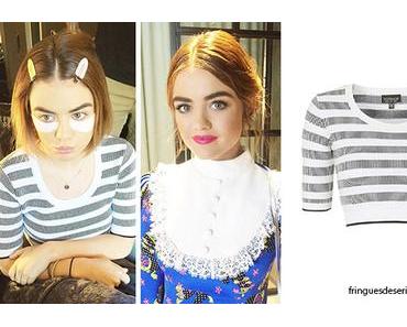 STYLE : Lucy Hale wearing a Topshop top