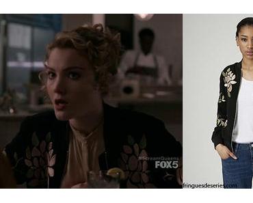 SCREAM QUEENS : Grace (Skyler Samuels) with a Topshop floral jacket, in s1ep01