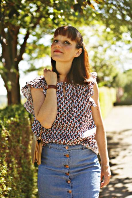 look-jupe-en-jean-boutonnee-blouse-paul-and-joe-sister-street-style-blog-de-mode